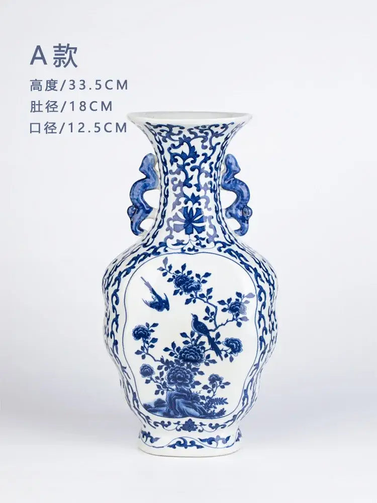 Antique Blue Porcelain Vase