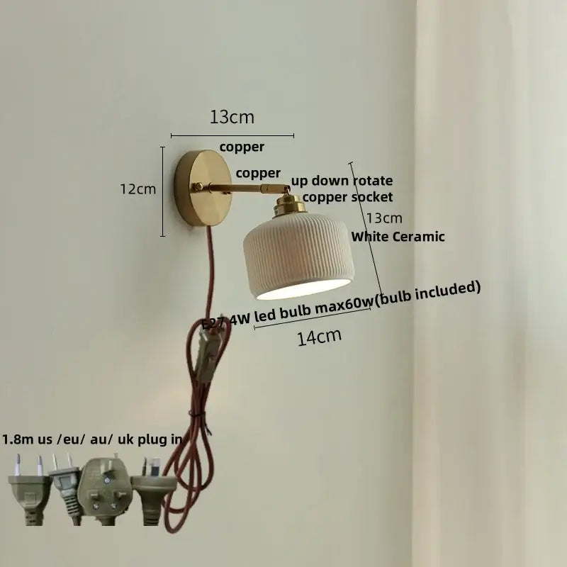 Amber Glass Adjustable Sconce