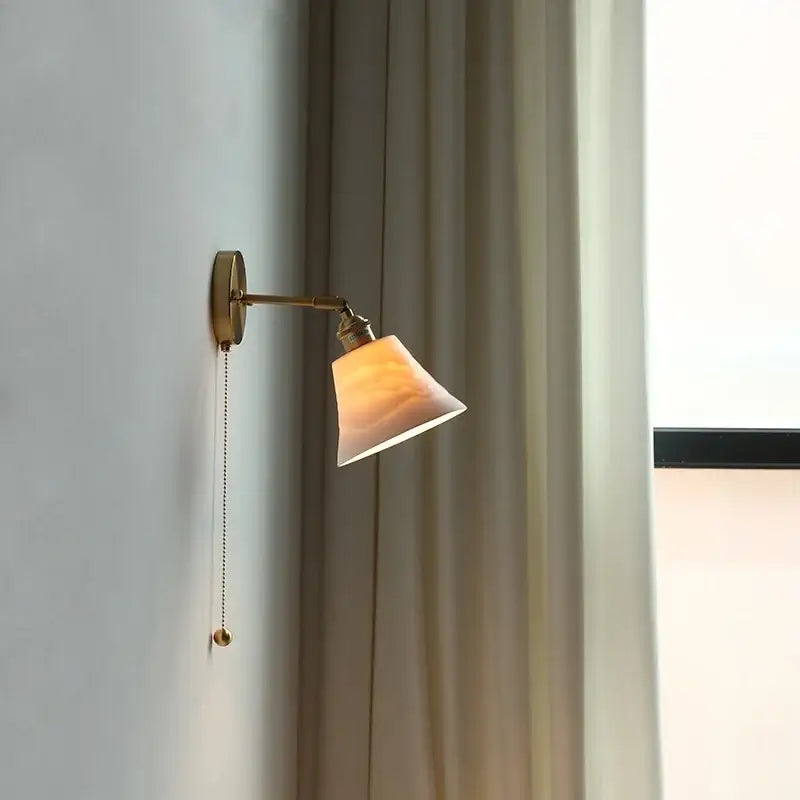 Amber Glass Adjustable Sconce