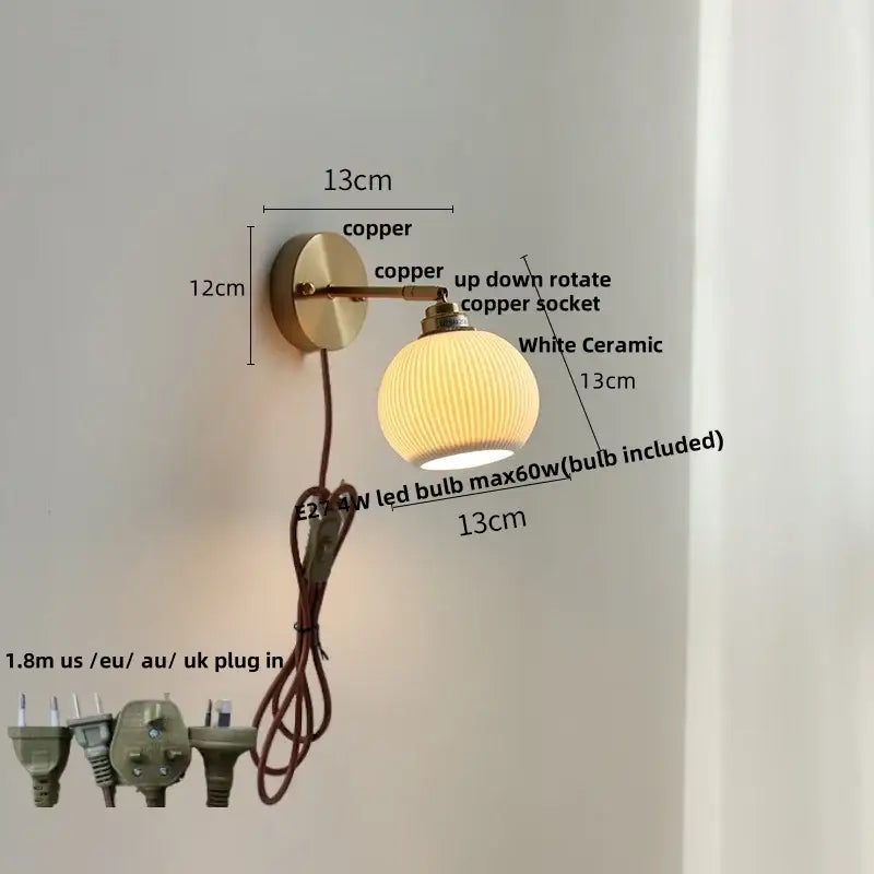 Amber Glass Adjustable Sconce