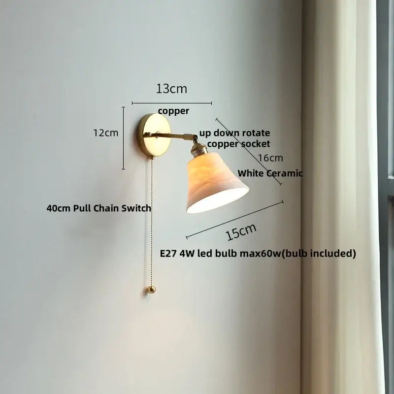 Amber Glass Adjustable Sconce