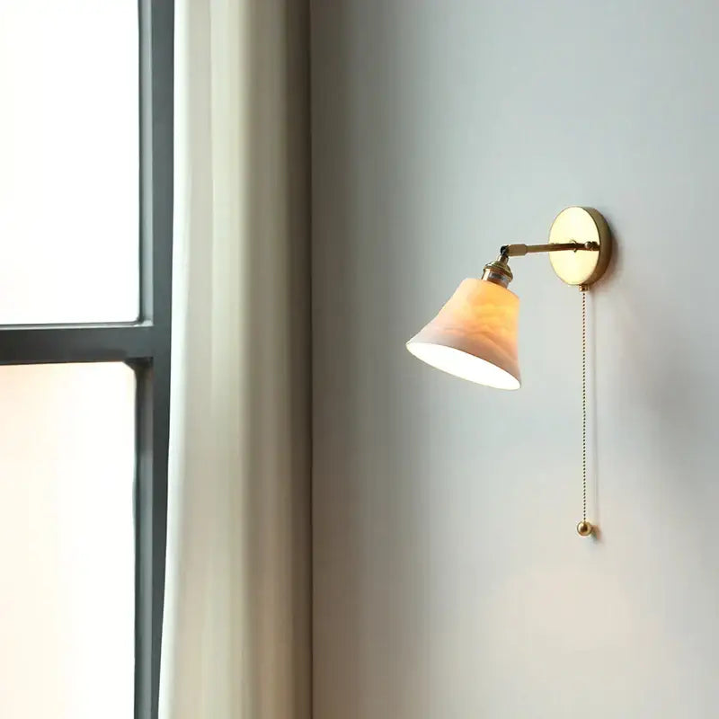 Amber Glass Adjustable Sconce