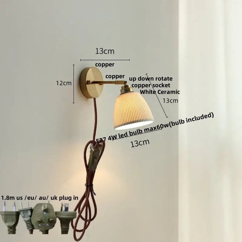 Amber Glass Adjustable Sconce