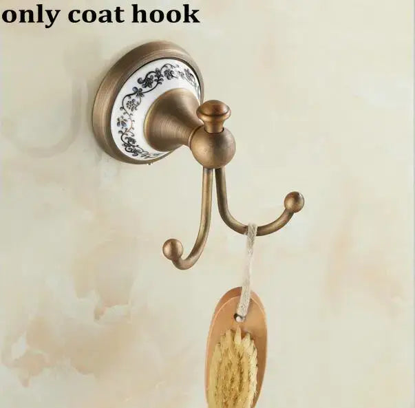 Brass Ceramic Bathroom Set