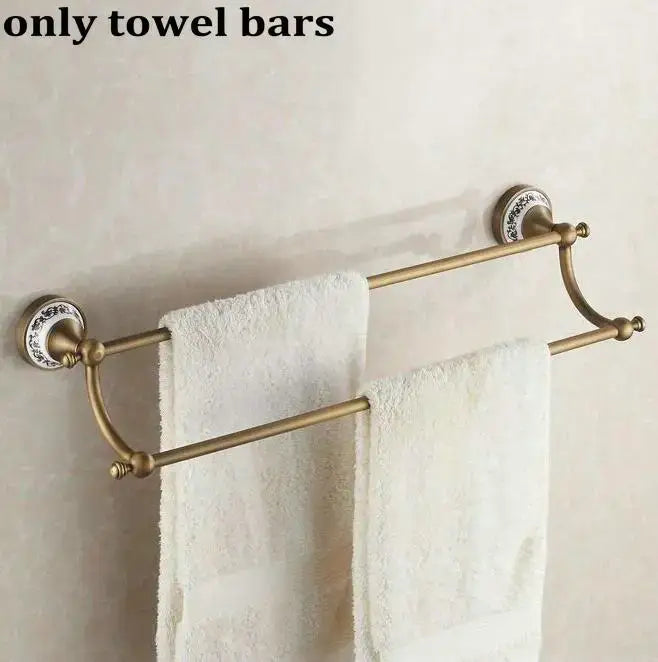 Brass Ceramic Bathroom Set