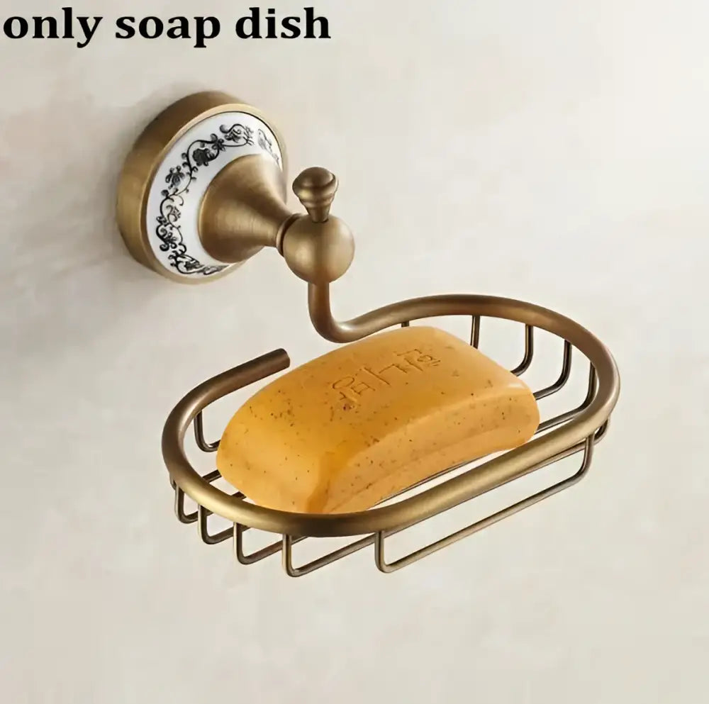 Brass Ceramic Bathroom Set