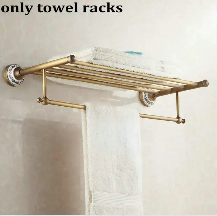 Brass Ceramic Bathroom Set