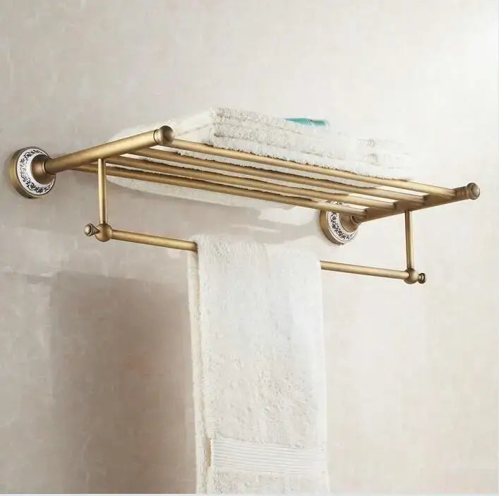 Brass Ceramic Bathroom Set