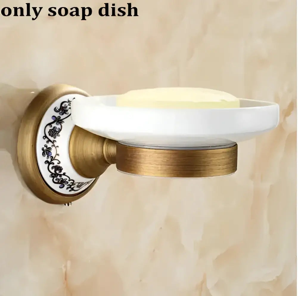 Brass Ceramic Bathroom Set