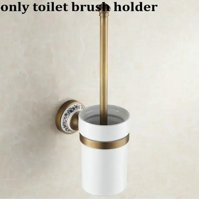 Brass Ceramic Bathroom Set