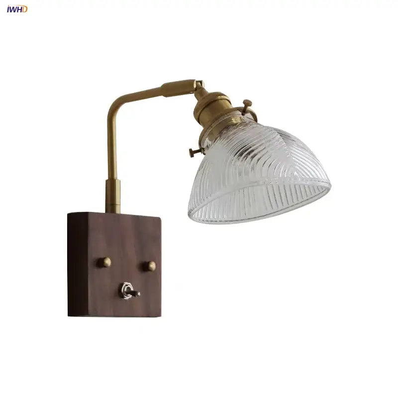 Brass Walnut Stair Light