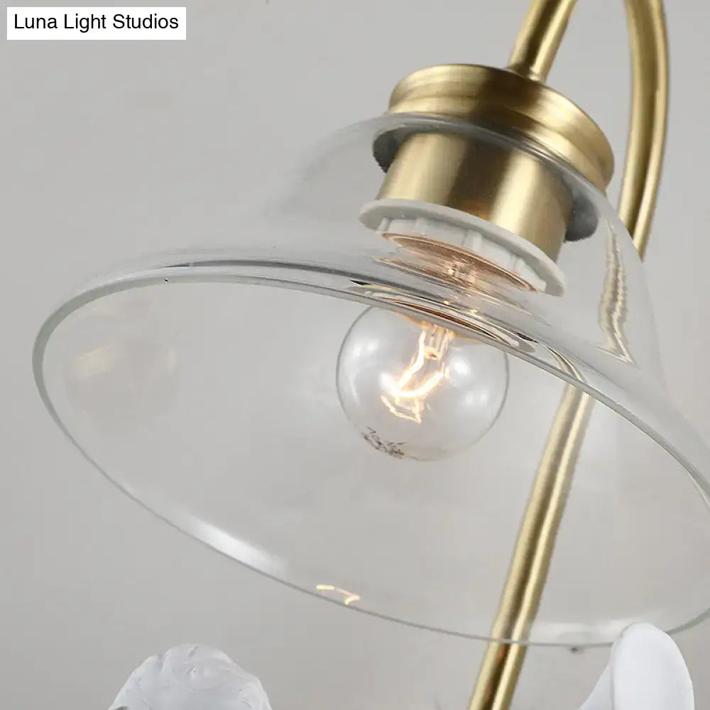 Brass Angel Glass Sconce