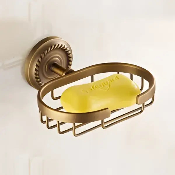 Brass Ceramic Brush Cup Set