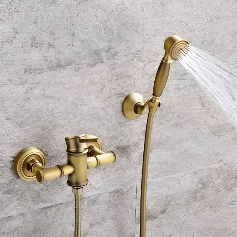 Brass Ceramic Handle Shower Set