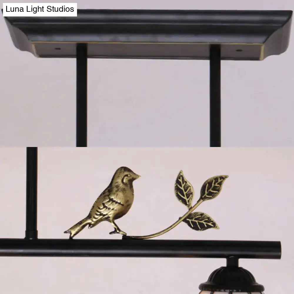 Brass Blue Pendant Light