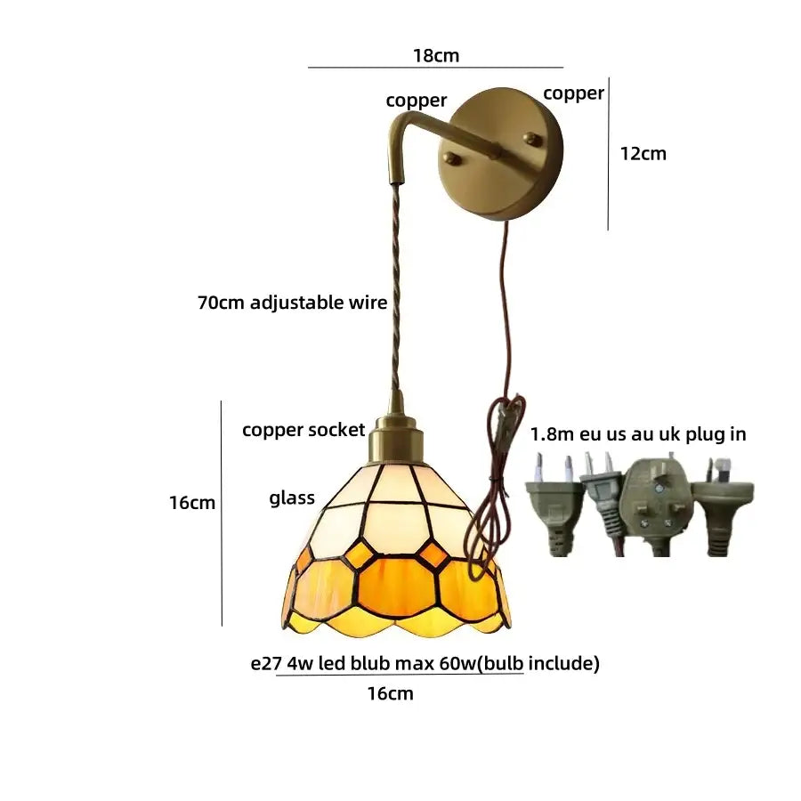 Brass Rattan Wall Light