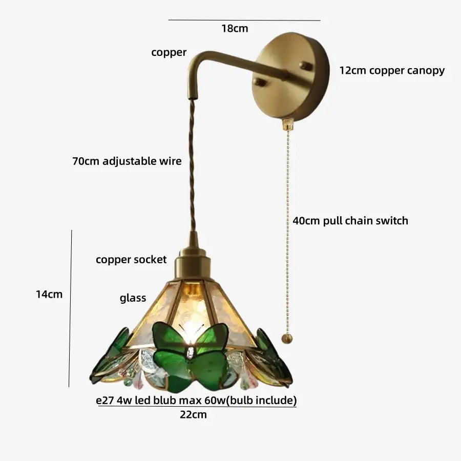 Brass Rattan Wall Light