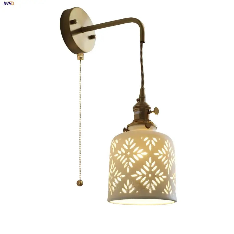 Brass Floral Wall Sconce