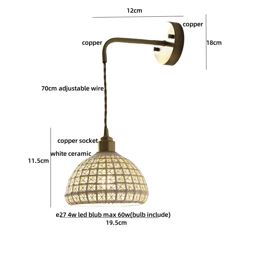Brass Floral Wall Sconce