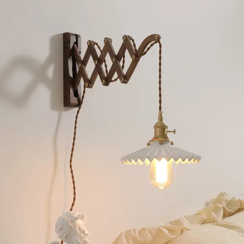 Brass Scalloped Wall Sconce