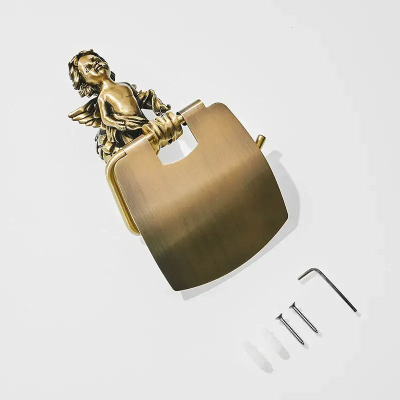 Brass Cherub Paper Holder