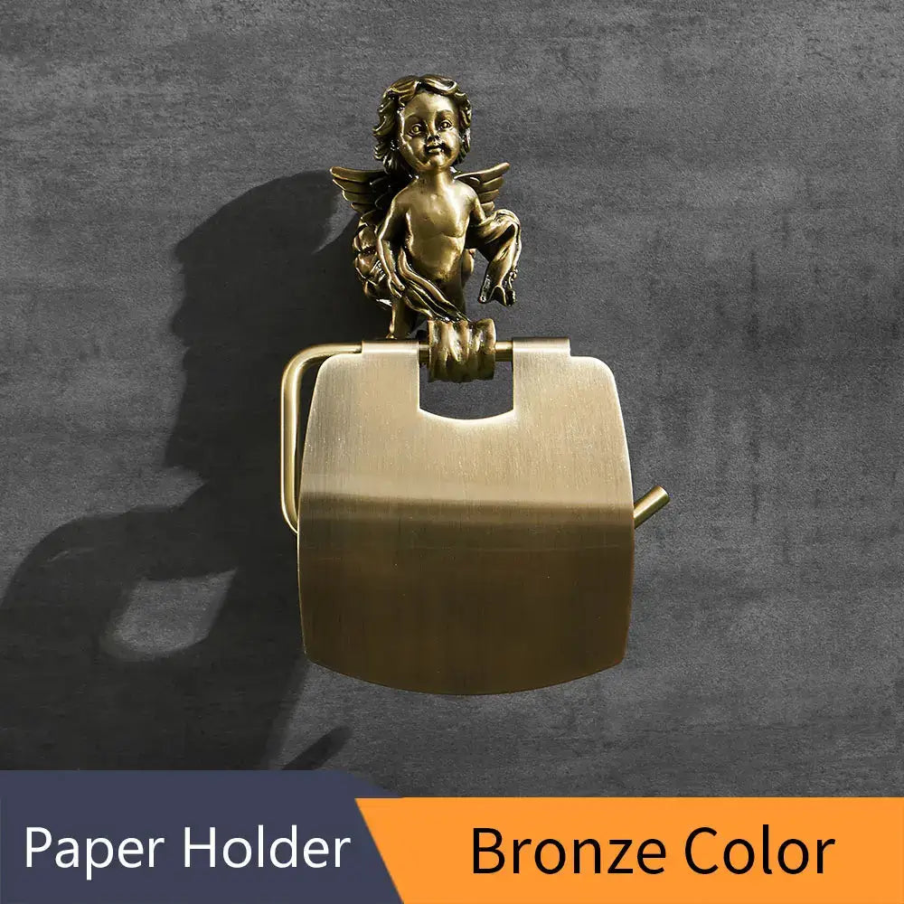 Brass Cherub Paper Holder