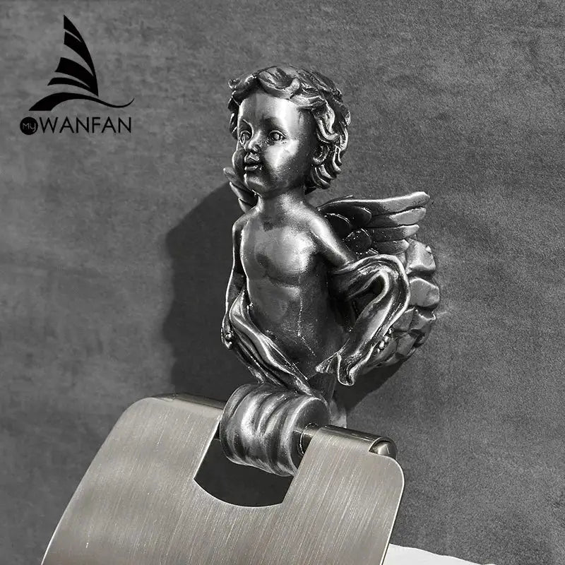 Brass Cherub Paper Holder