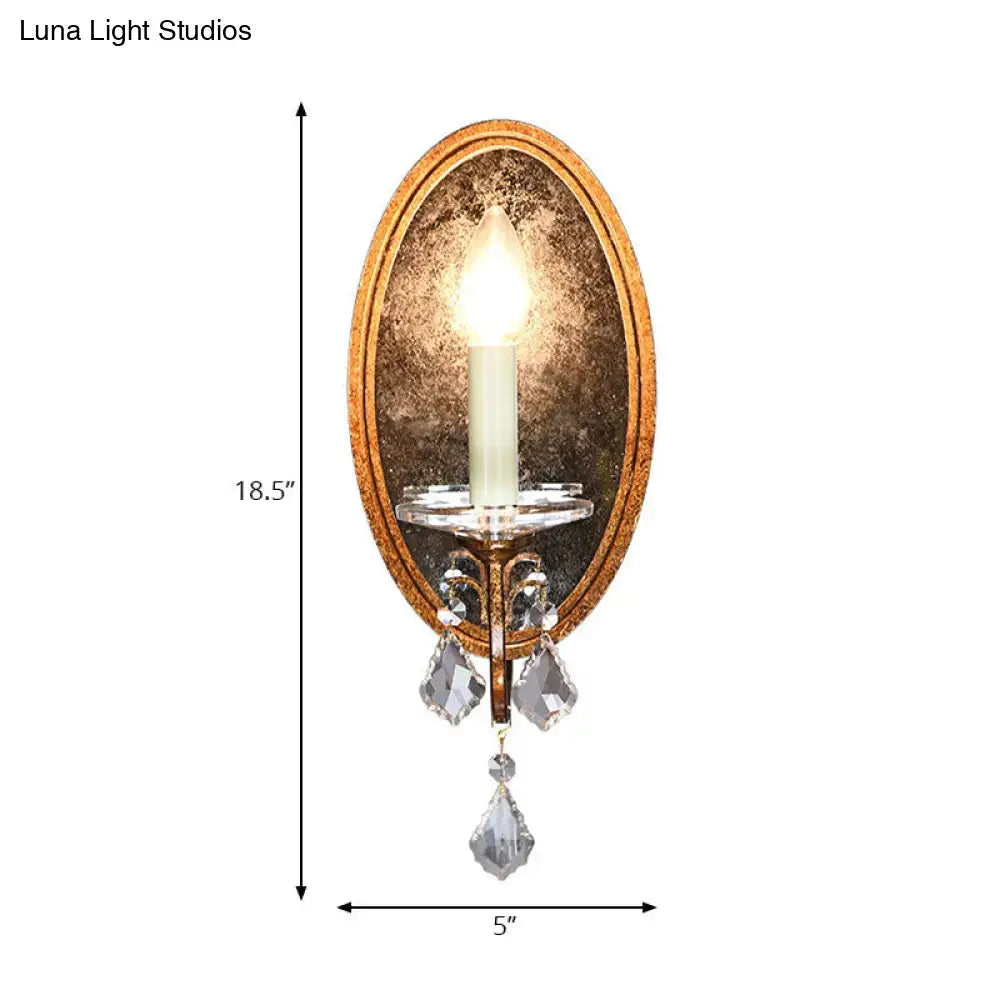 Antique Brass Candle-Style Wall Sconce