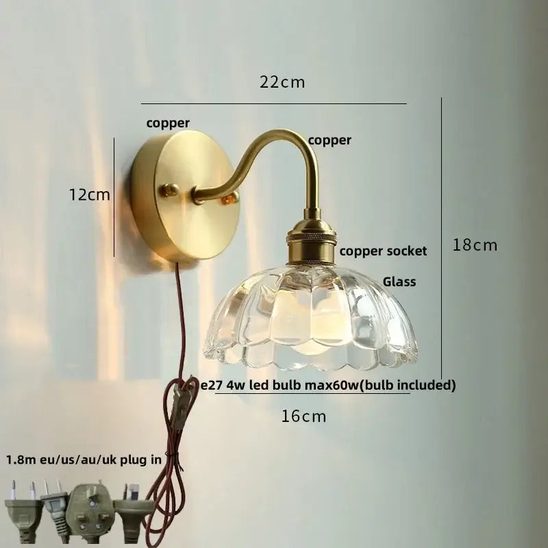 Brass LED Chain Sconce