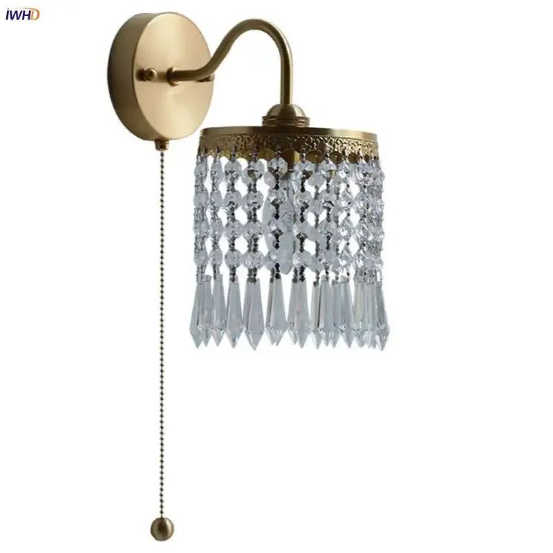 Brass LED Chain Sconce