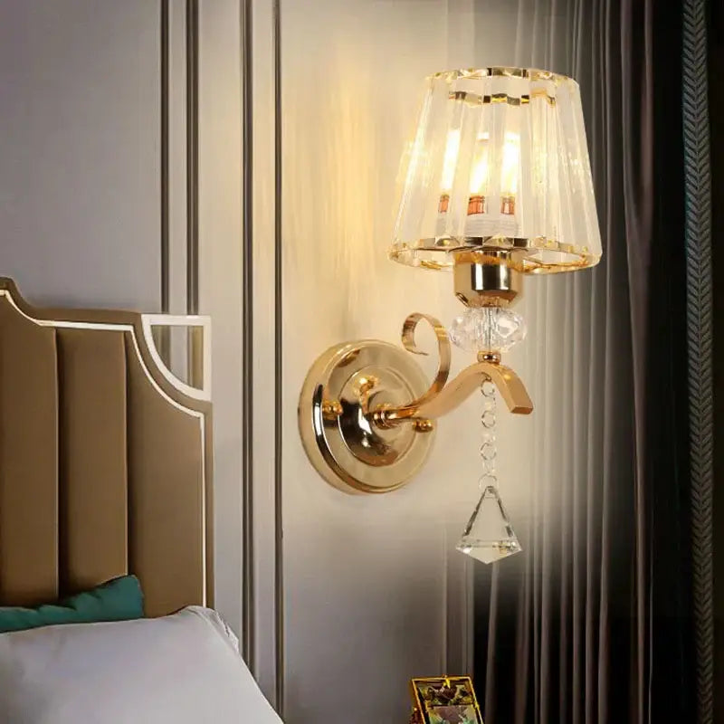 Brass Bronze Crystal Sconce