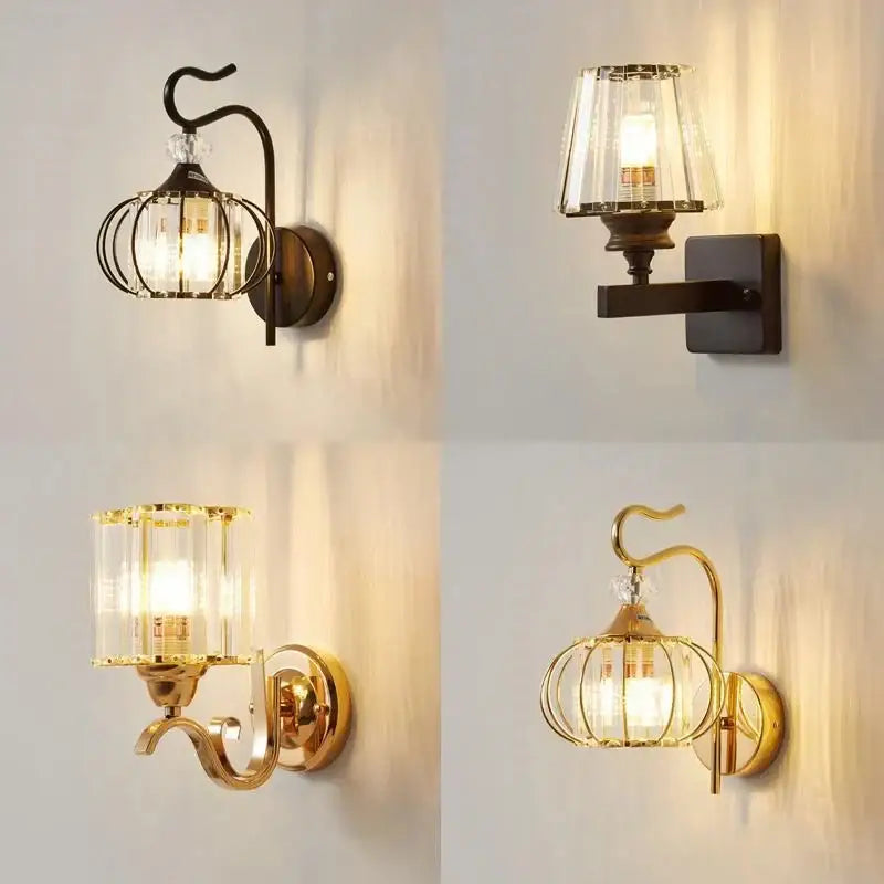 Brass Bronze Crystal Sconce
