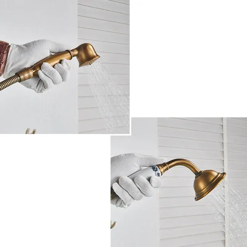 Antique Brass Bath Set