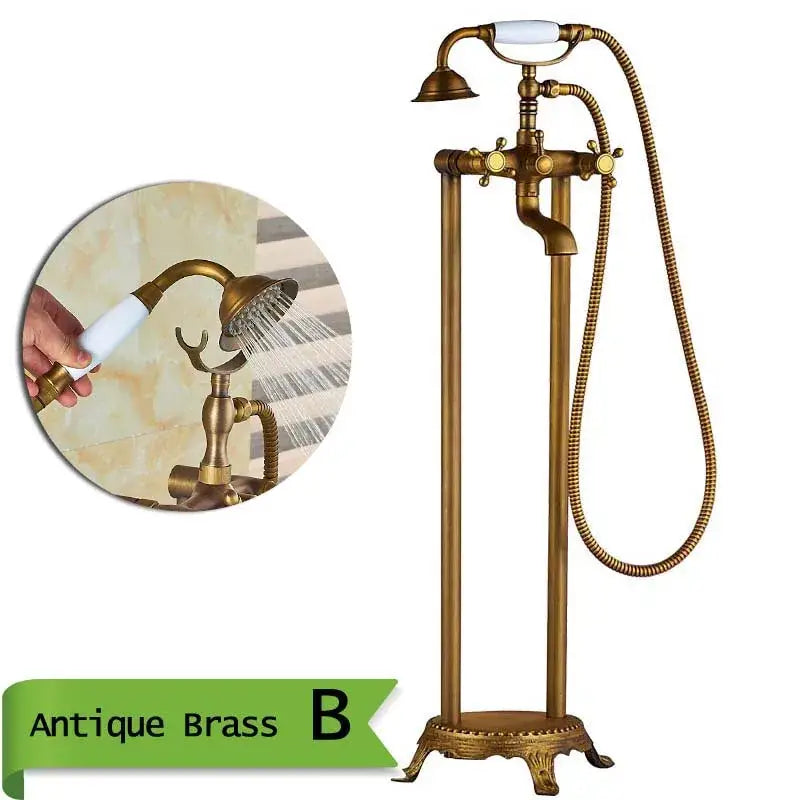 Antique Brass Bath Set