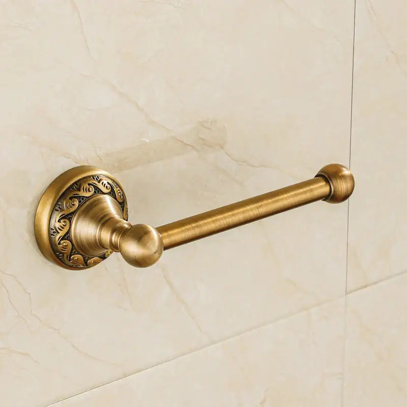 Floral Brass Towel Rack