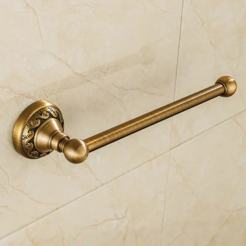 Floral Brass Towel Rack