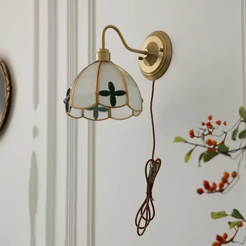Brass Clover Wall Sconce