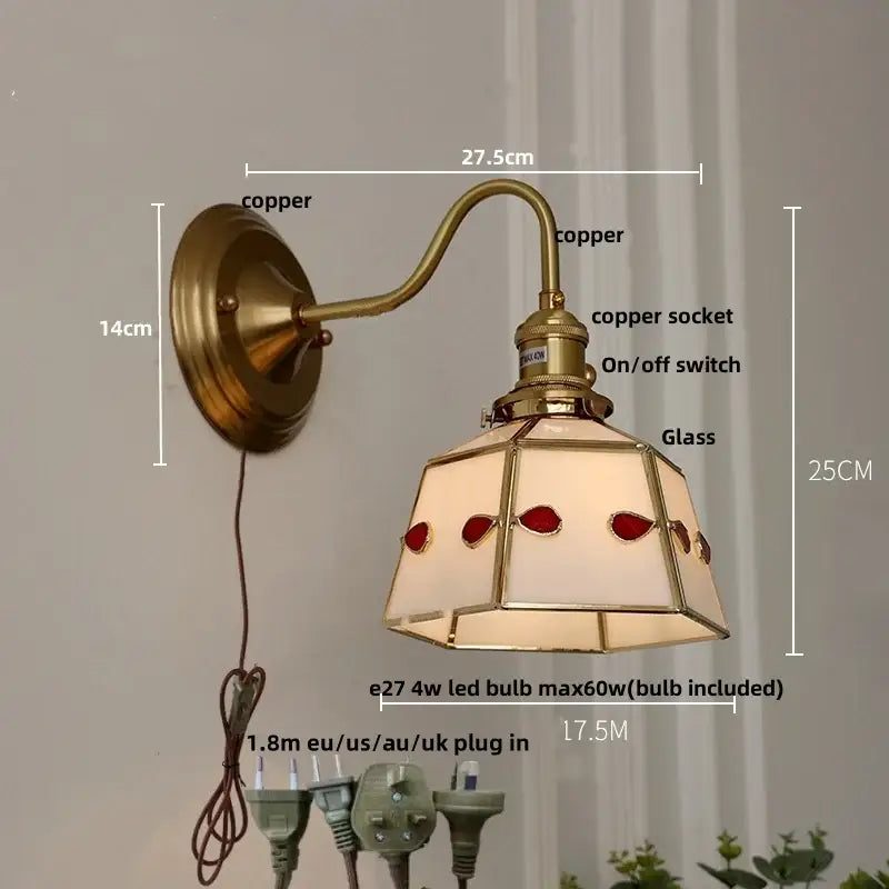 Brass Clover Wall Sconce