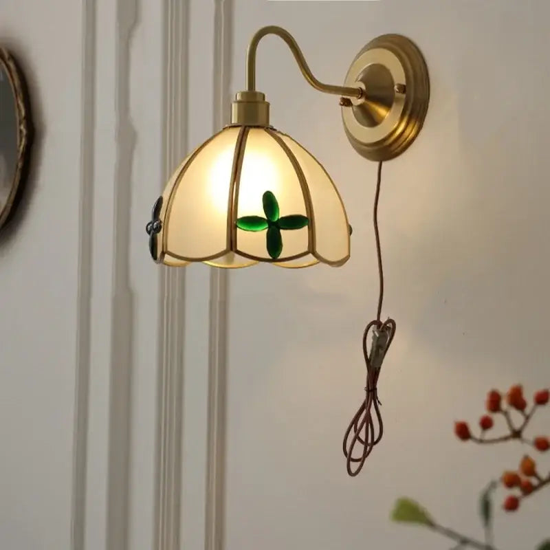 Brass Clover Wall Sconce