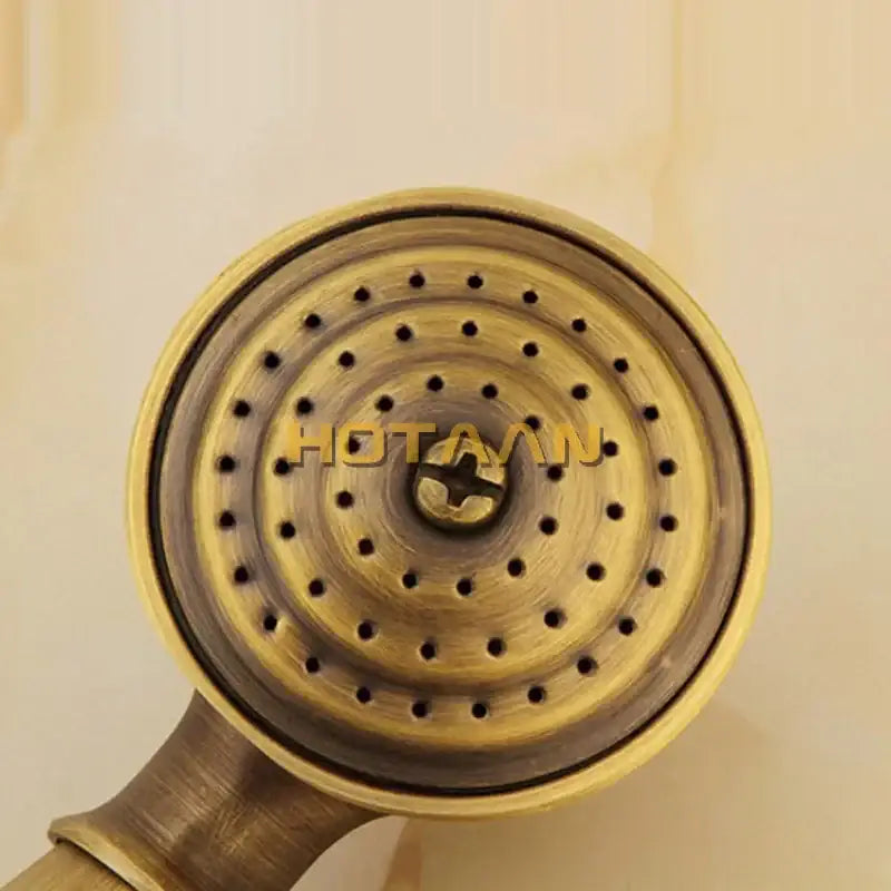 Brass Wood Grip Shower