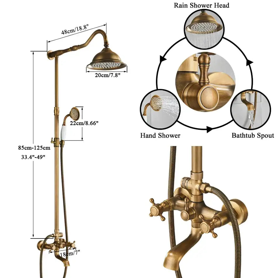 Brass Ceramic Hand Shower