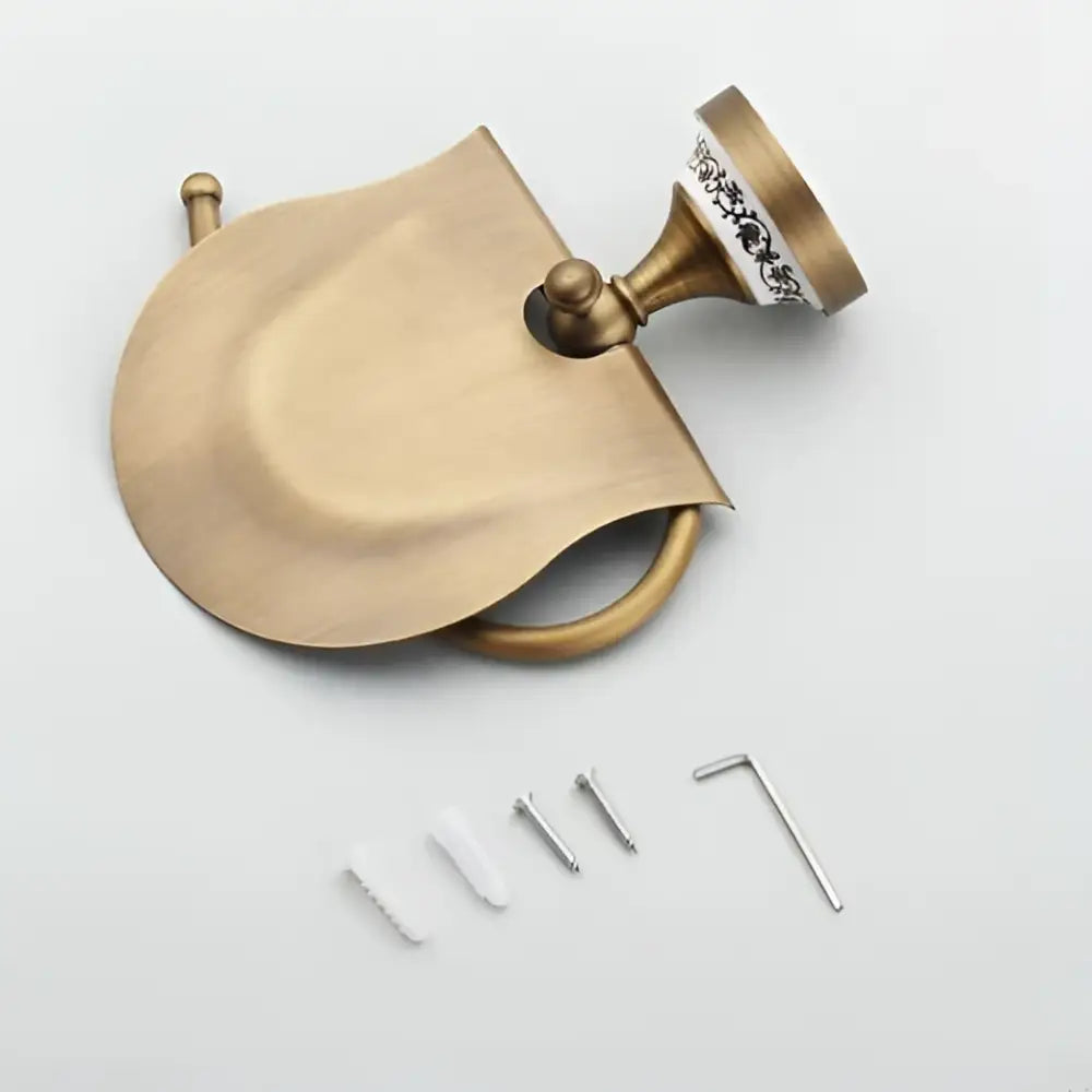 Brass Ceramic Base Paper Holder