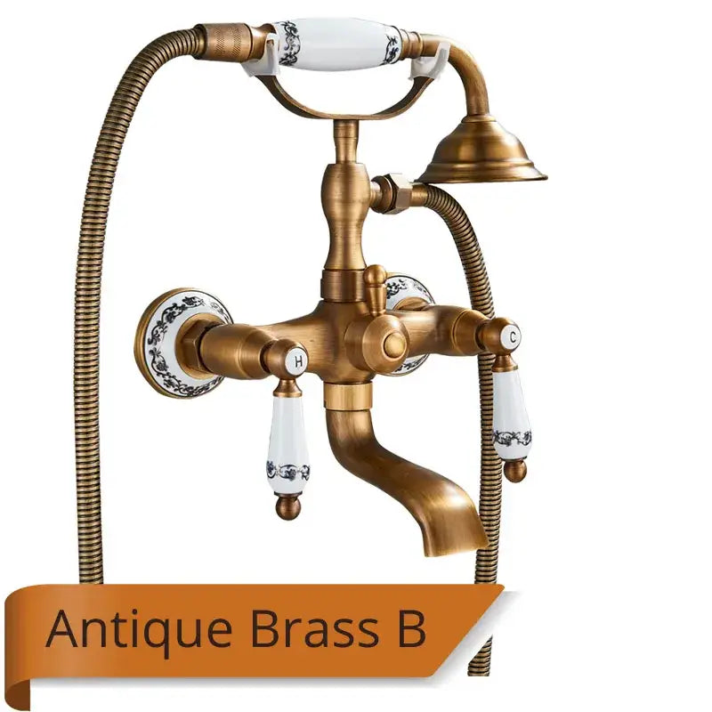 Brass White Bathtub Faucet
