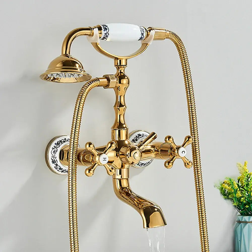 Brass White Bathtub Faucet