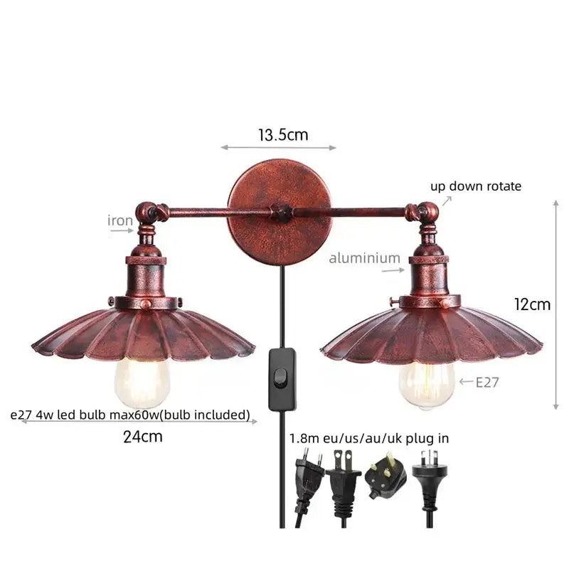 Bronze Adjustable Wall Lamp