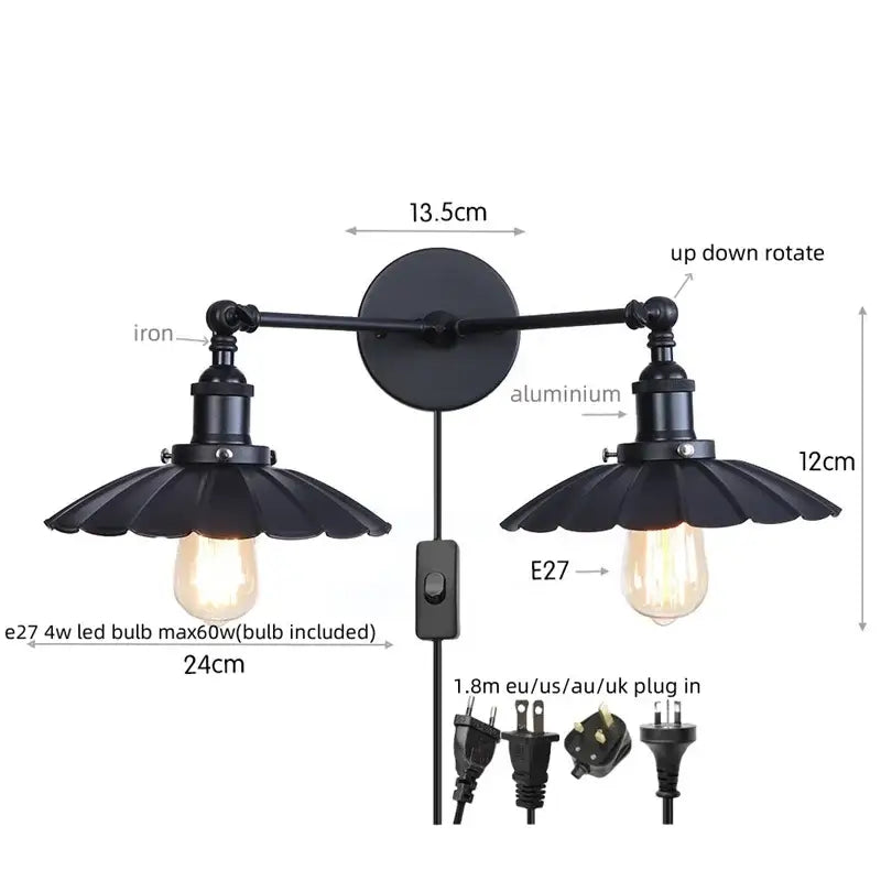 Bronze Adjustable Wall Lamp