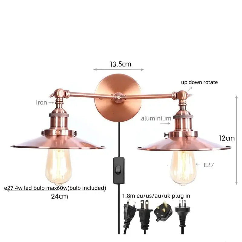 Bronze Adjustable Wall Lamp