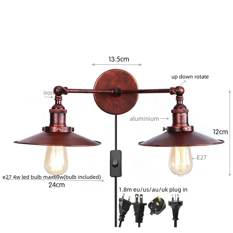 Bronze Adjustable Wall Lamp