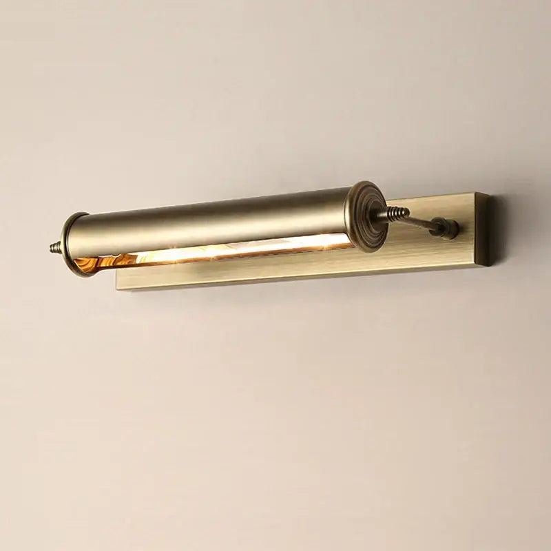 Bronze Glass Vanity Wall Lamp Vintage Style