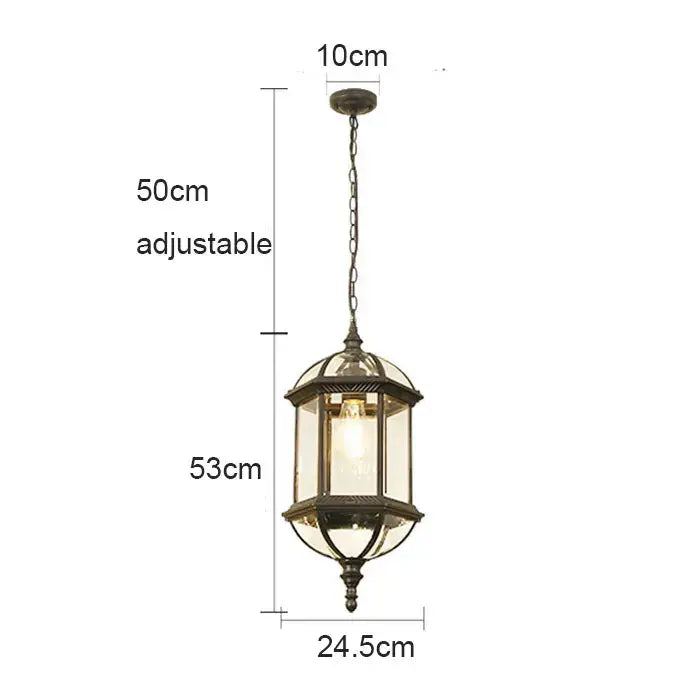 Bronze Outdoor Pendant Lantern